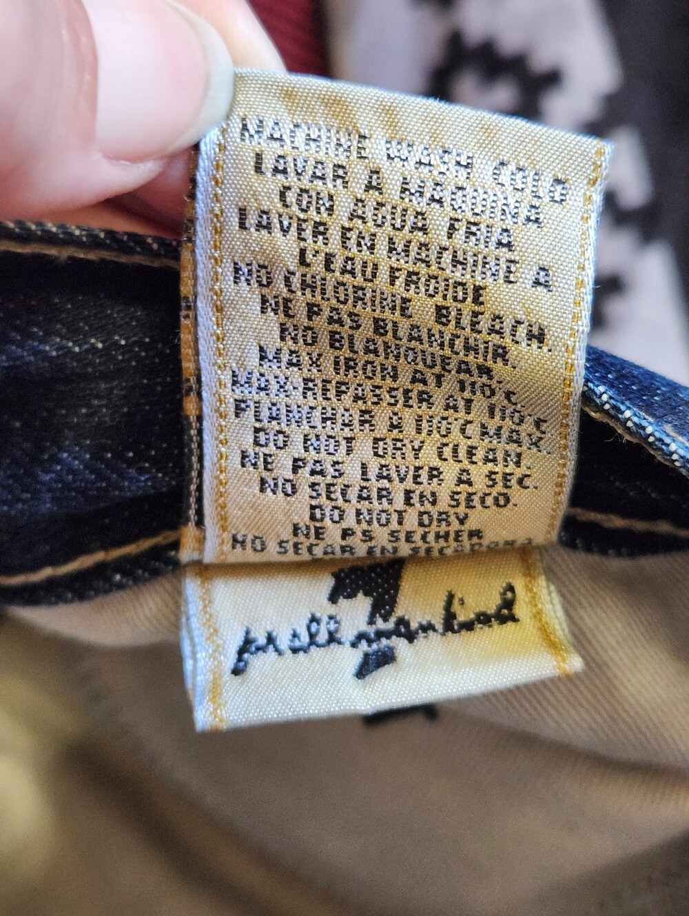 7 For All Mankind "A" Pocket Men's Jeans Sz 38 Made in USA Distressed Bootcut - Picture 9 of 14
